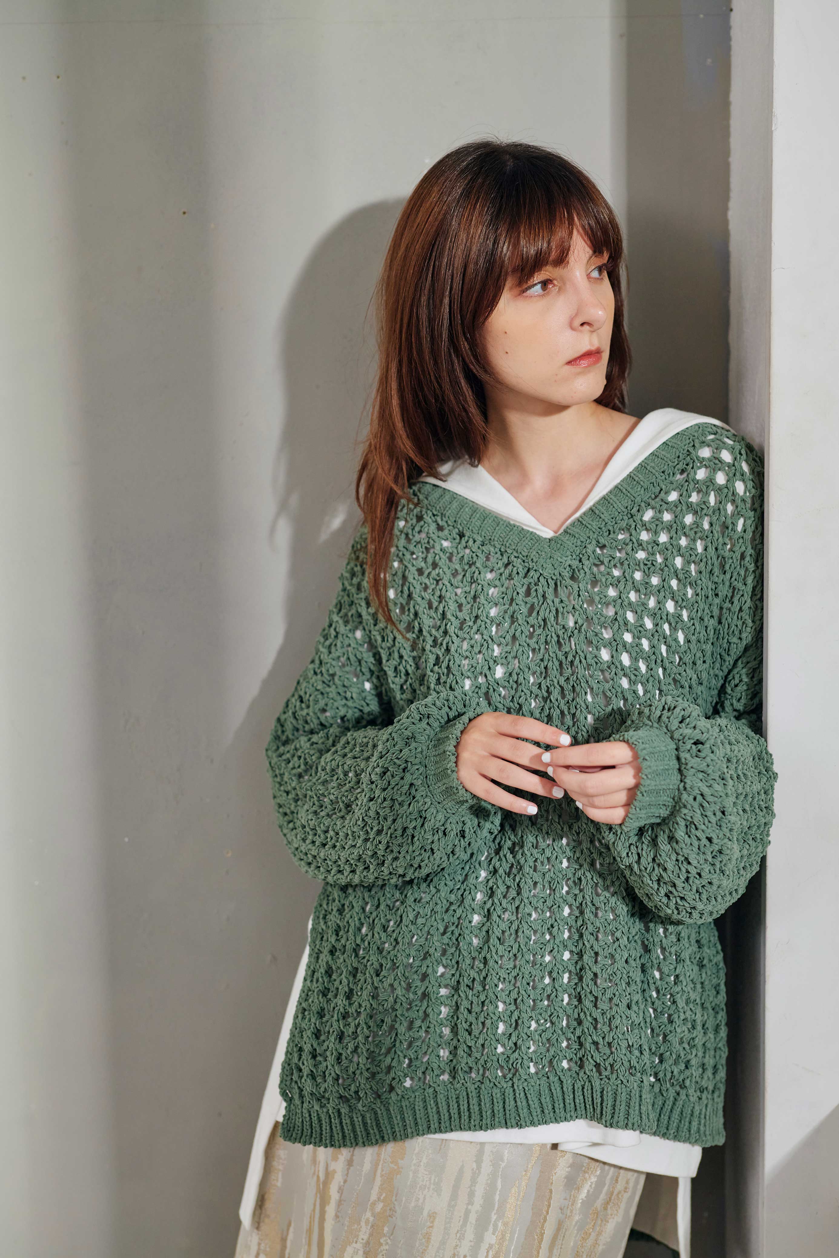 SIDE SLIT MESH KNITTING TOP/サイドスリットメッシュニット