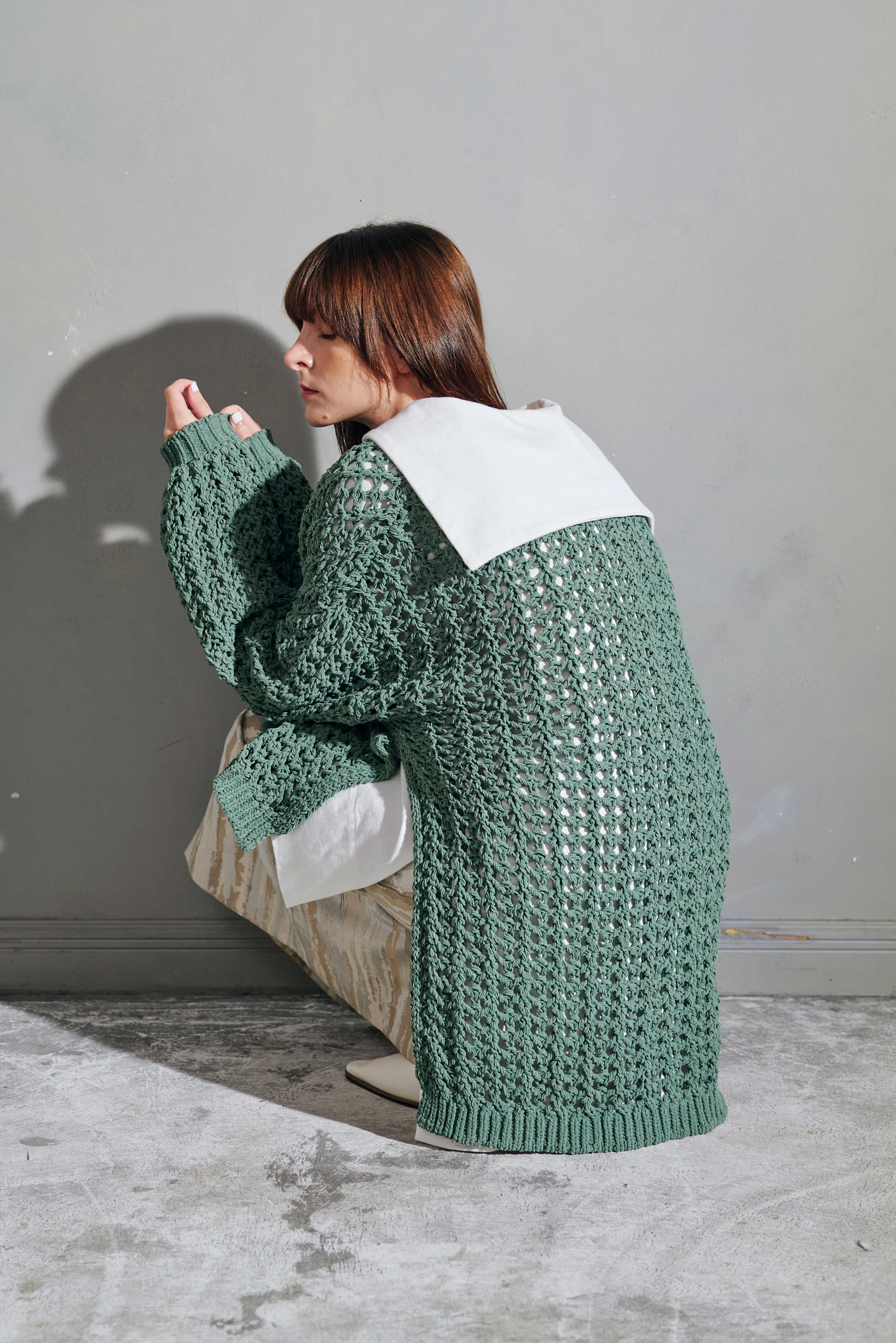 SIDE SLIT MESH KNITTING TOP/サイドスリットメッシュニット