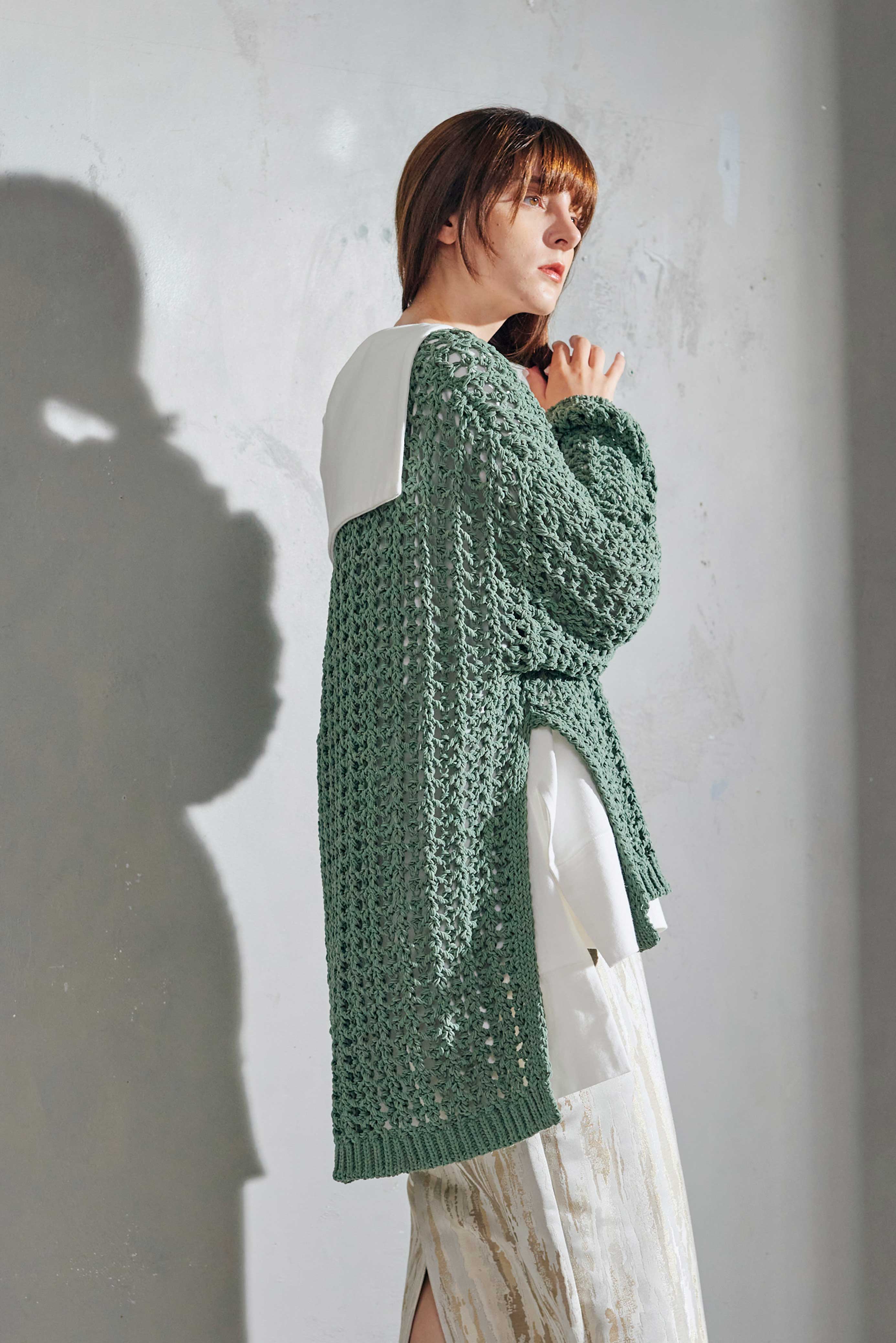 SIDE SLIT MESH KNITTING TOP/サイドスリットメッシュニット