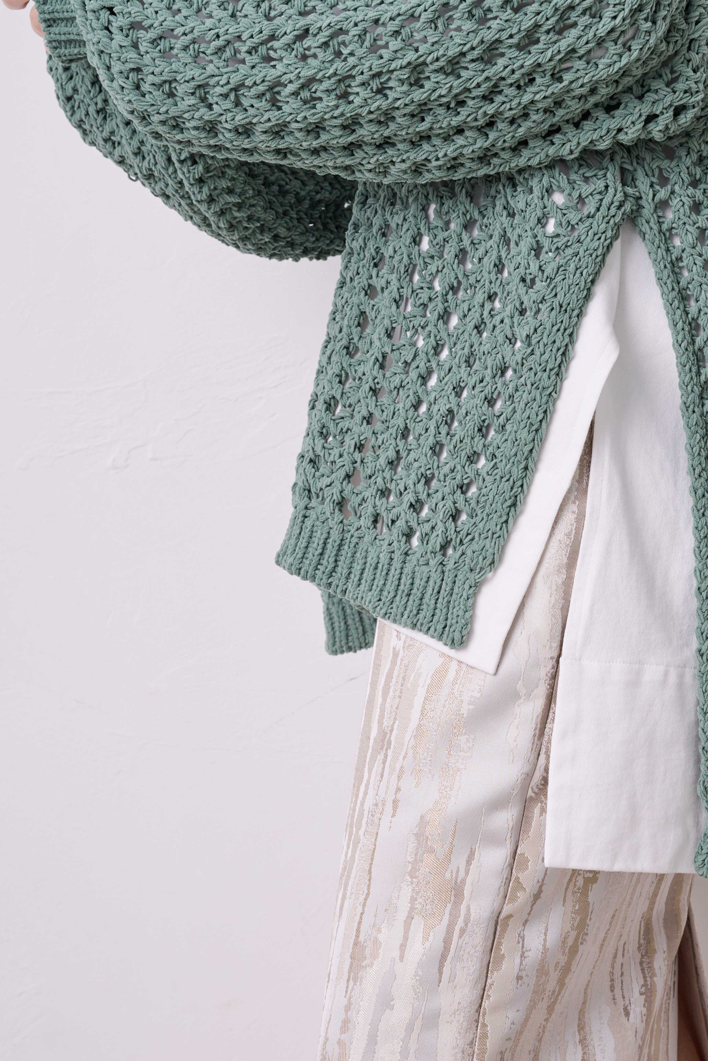 SIDE SLIT MESH KNITTING TOP/サイドスリットメッシュニット