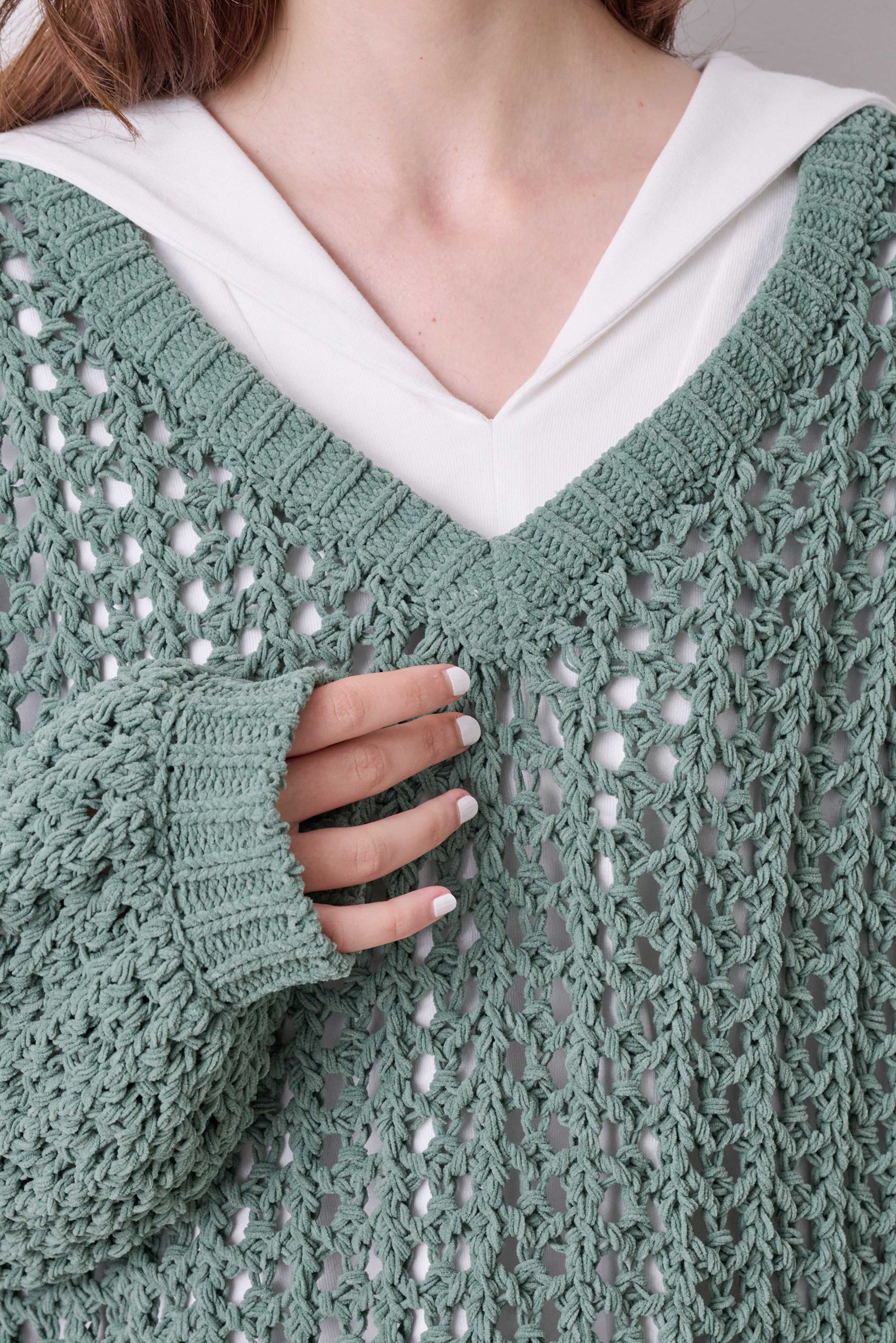 SIDE SLIT MESH KNITTING TOP/サイドスリットメッシュニット