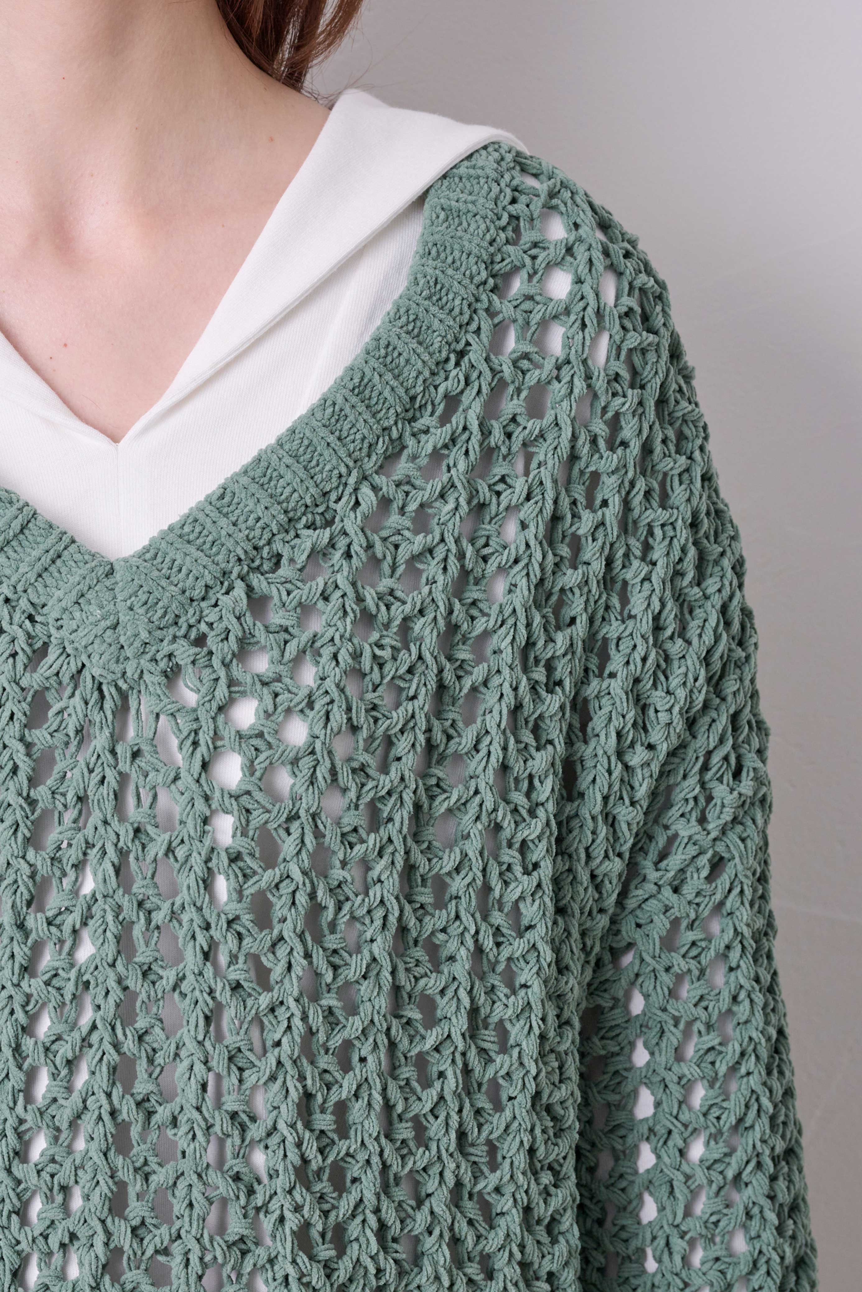 SIDE SLIT MESH KNITTING TOP/サイドスリットメッシュニット