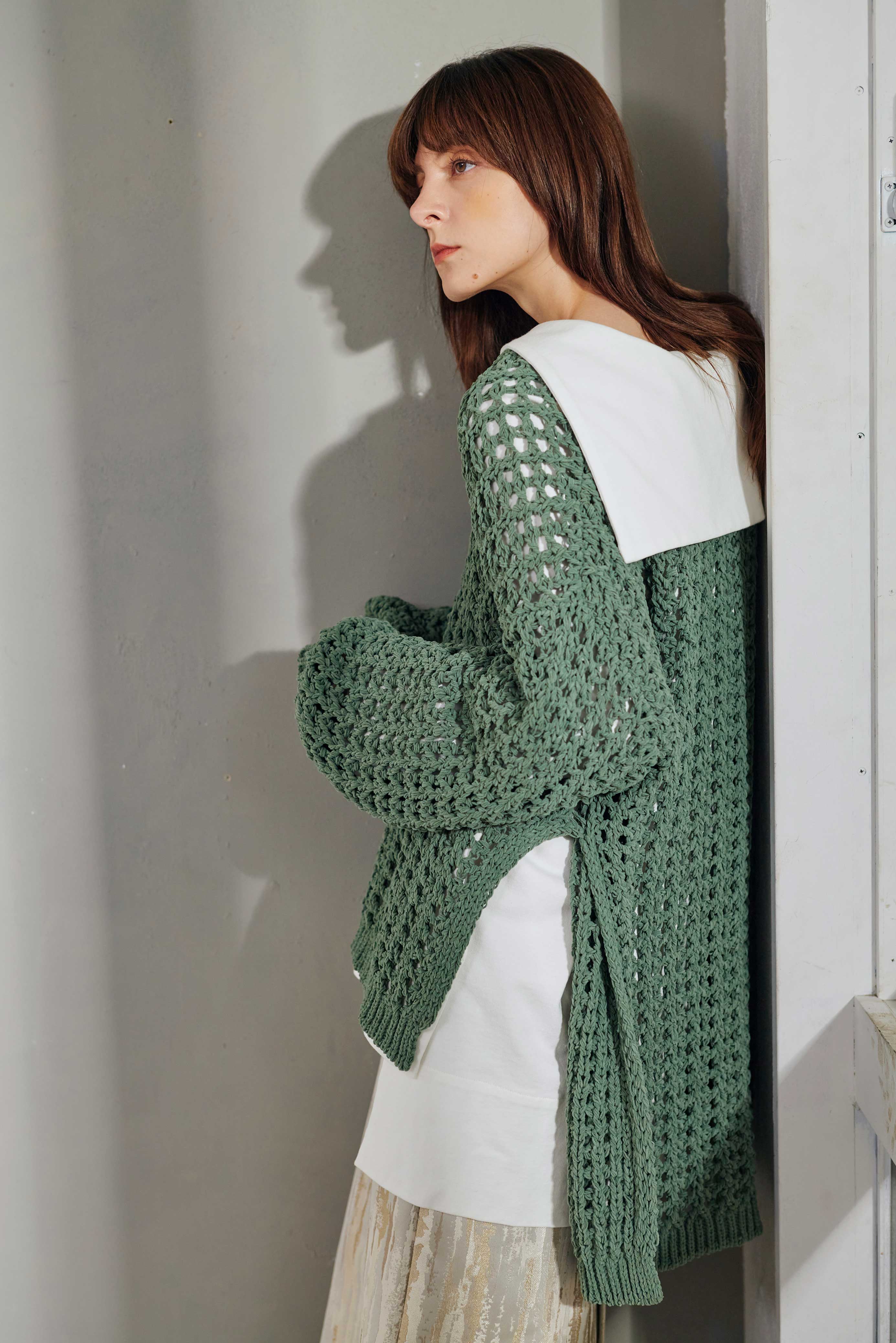 SIDE SLIT MESH KNITTING TOP/サイドスリットメッシュニット