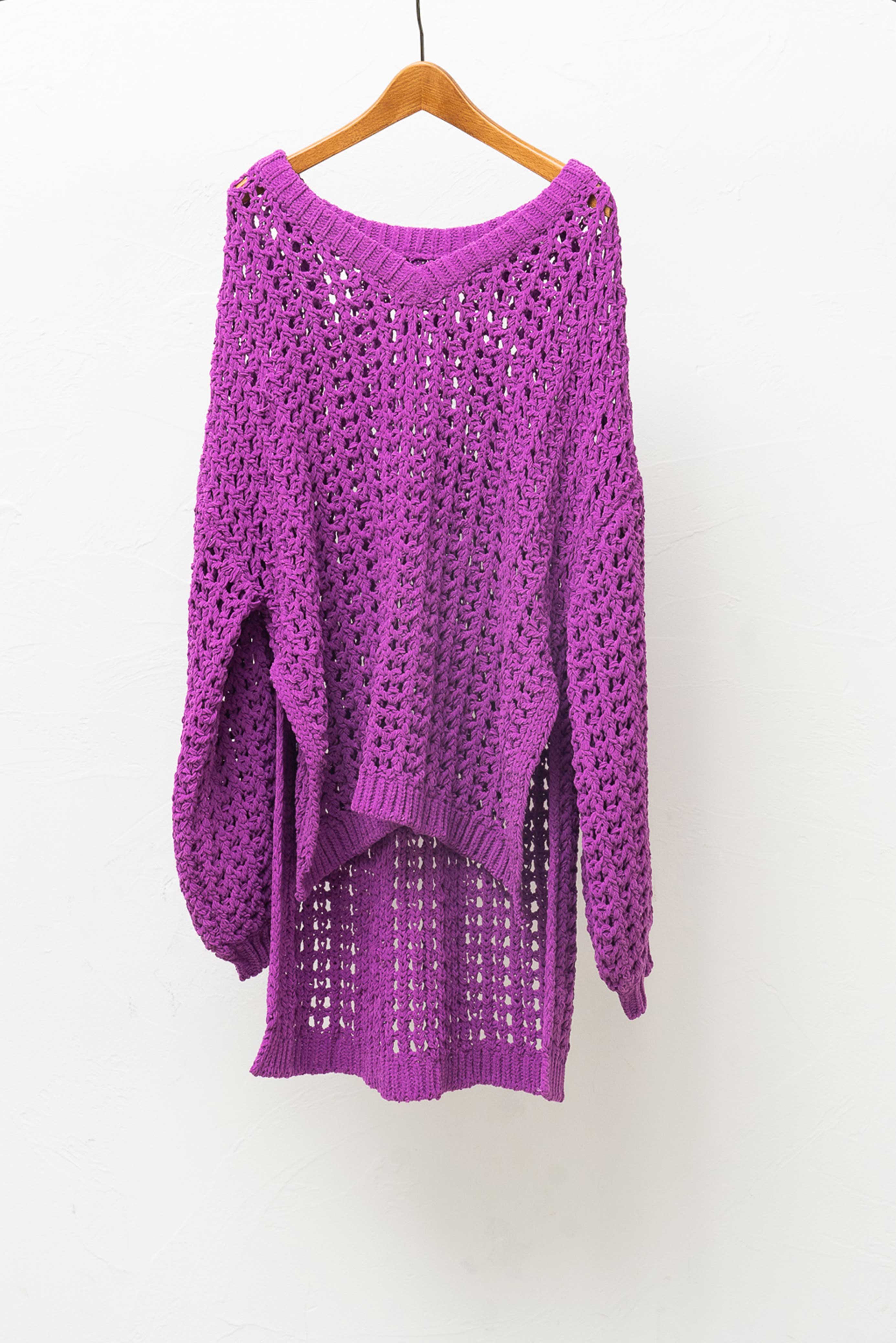 SIDE SLIT MESH KNITTING TOP/サイドスリットメッシュニット