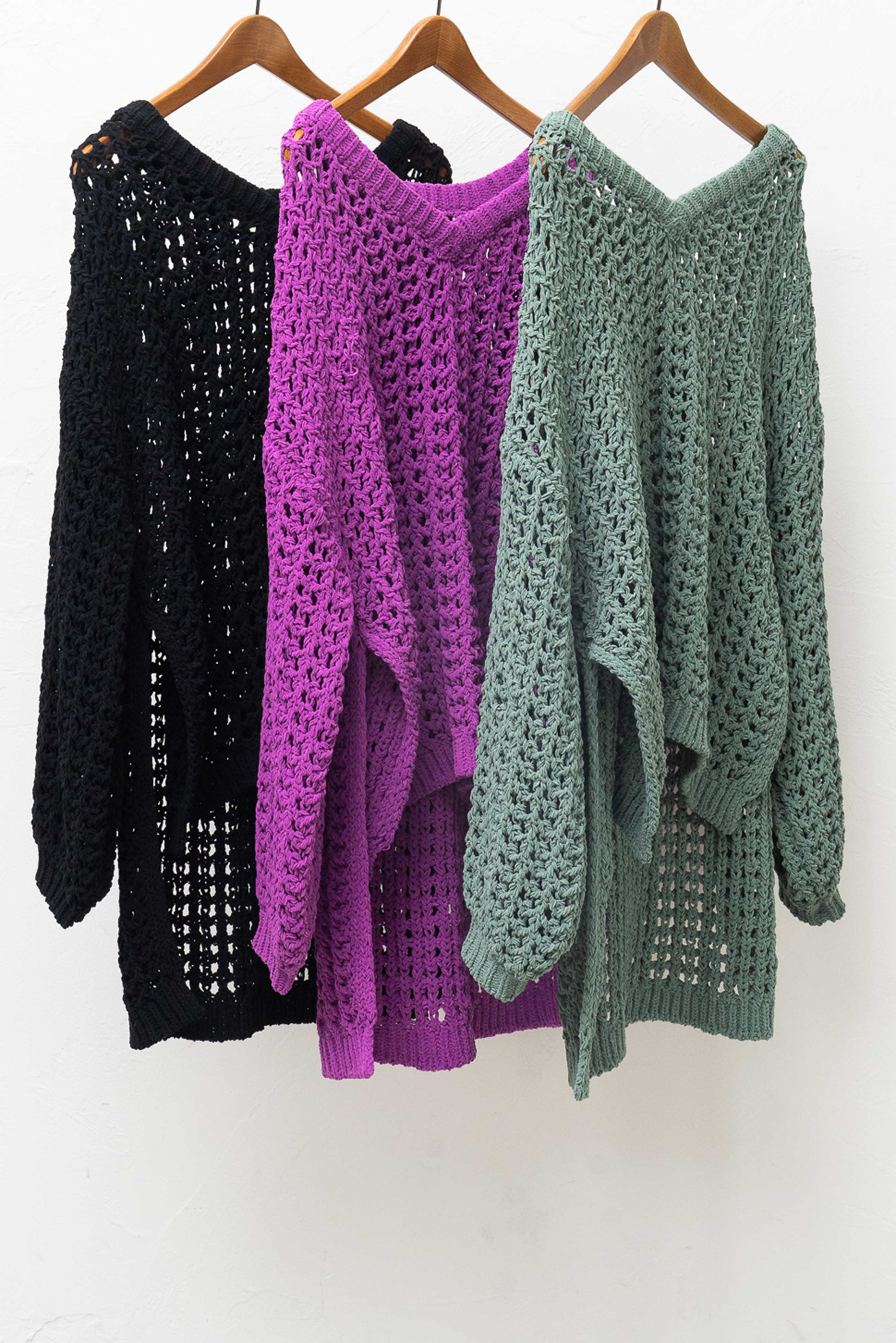 SIDE SLIT MESH KNITTING TOP/サイドスリットメッシュニット